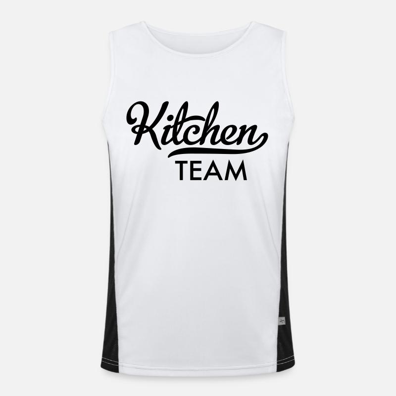 Team Küche Funktionelles Kontrast-Tank Top für Männer 