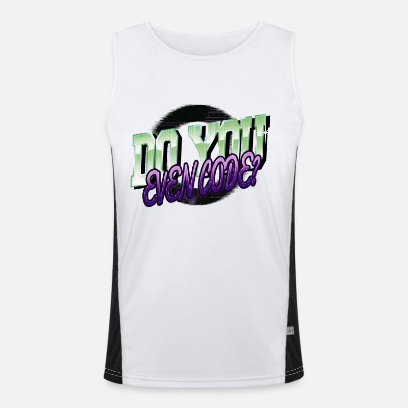 informatics computer language Men's Functional Contrast Tank Top 