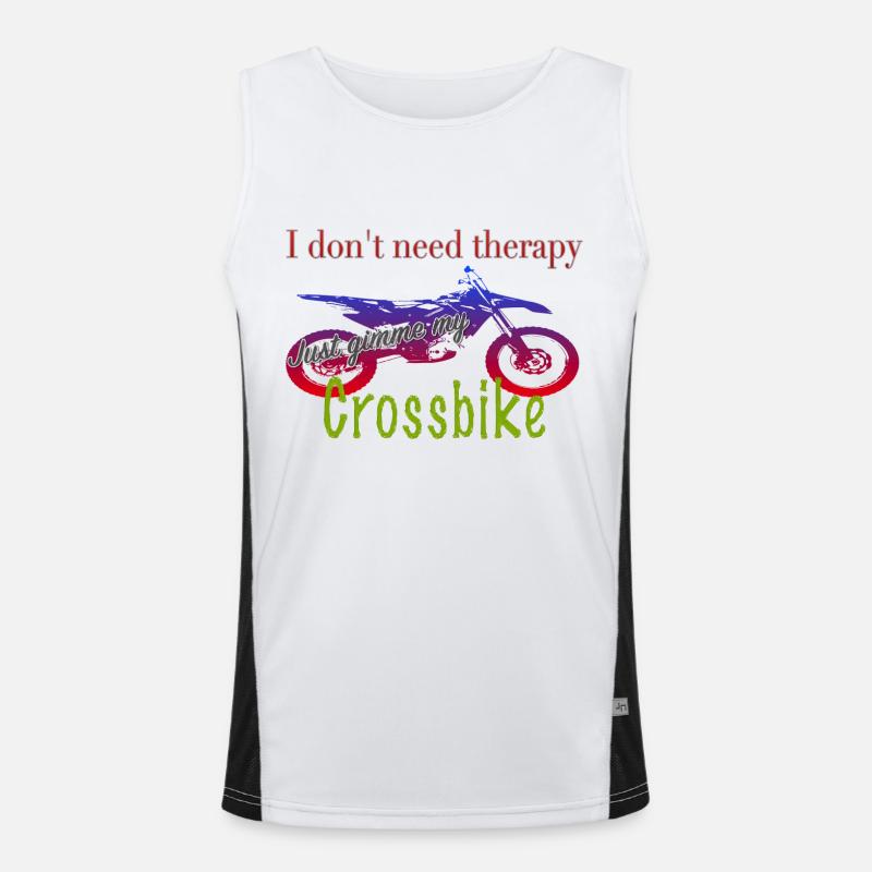 Self-therapy Crossbike Men's Functional Contrast Tank Top 