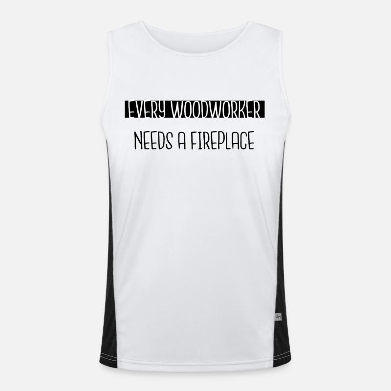 chainsaw cabinetmaker hearbeat Funktionelles Kontrast-Tank Top für Männer 