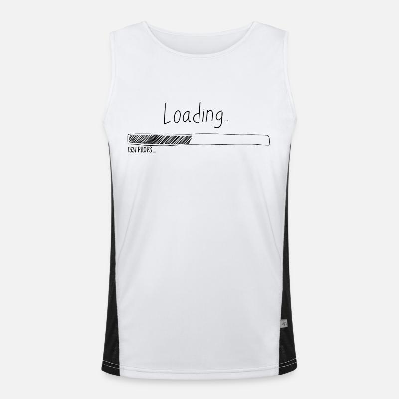 Loading bar 1337 - Men's Functional Contrast Tank Top  - white/black