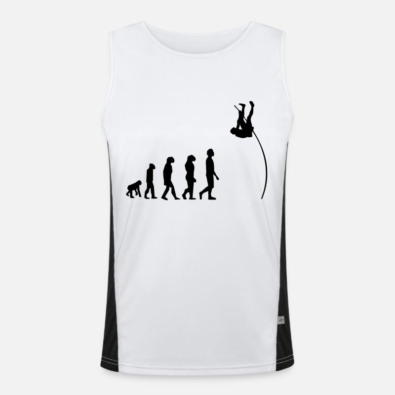 Pole vault evolution - Men's Functional Contrast Tank Top  - white/black