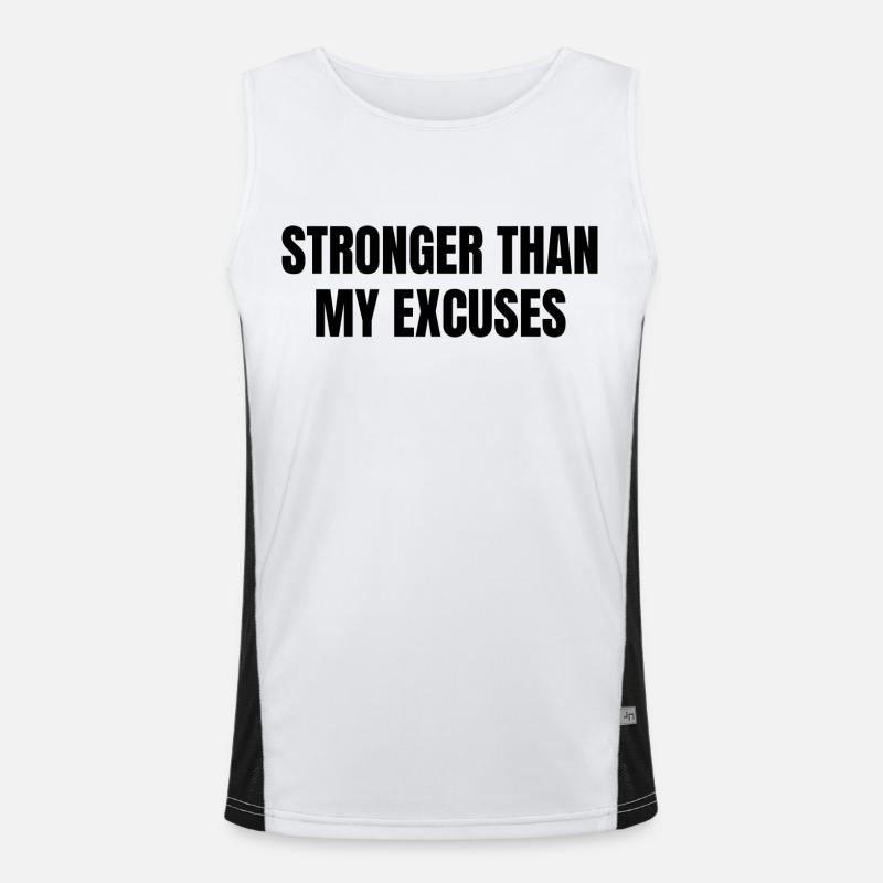 Plus fort que les excuses Débardeur respirant contrasté Homme 