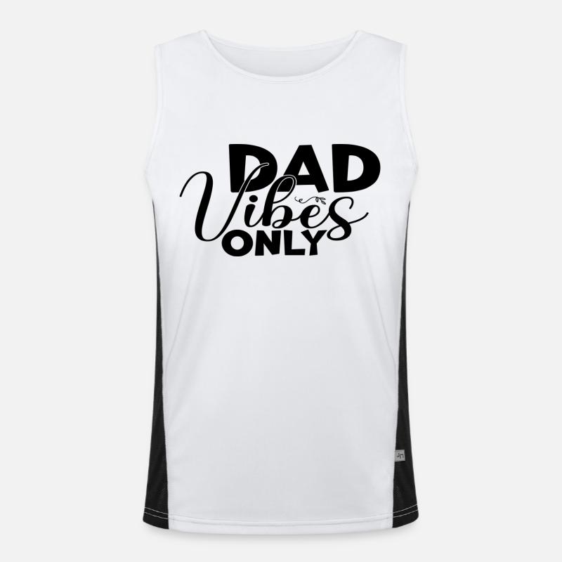 Dad Vibes Only Funktionelles Kontrast-Tank Top für Männer 