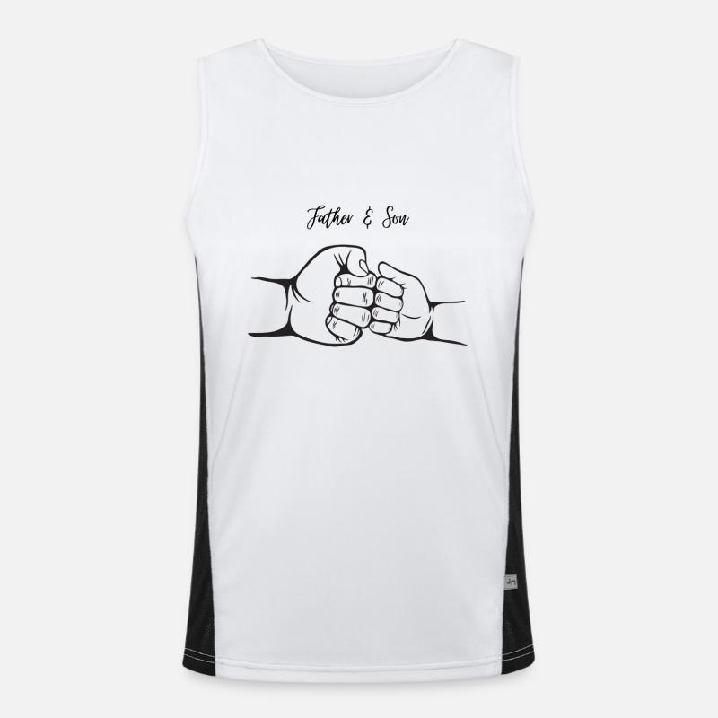 Father & Son Funktionelles Kontrast-Tank Top für Männer 