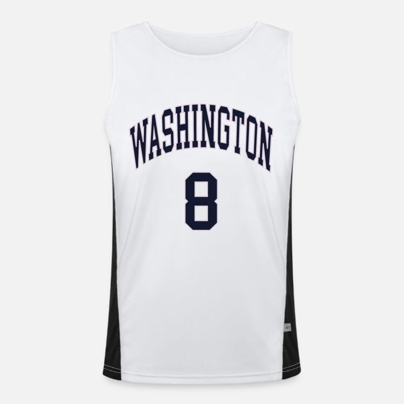 Washington 8 - Men's Functional Contrast Tank Top  - white/black