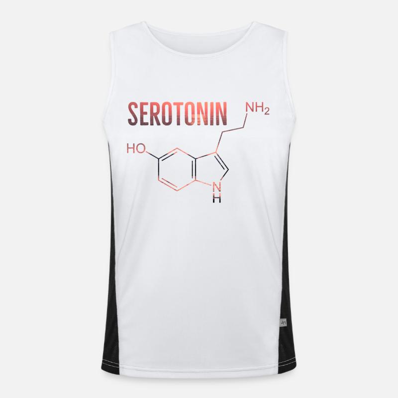 serotonin molecule Men's Functional Contrast Tank Top 