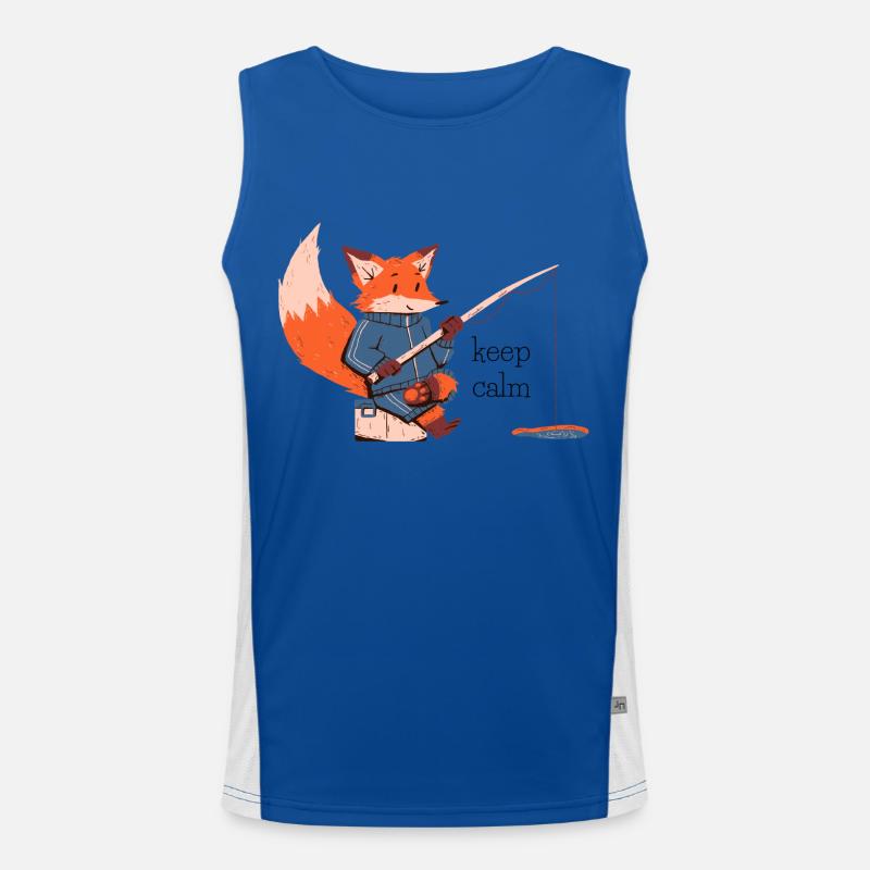 keep calm fox - fox Men's Functional Contrast Tank Top 
