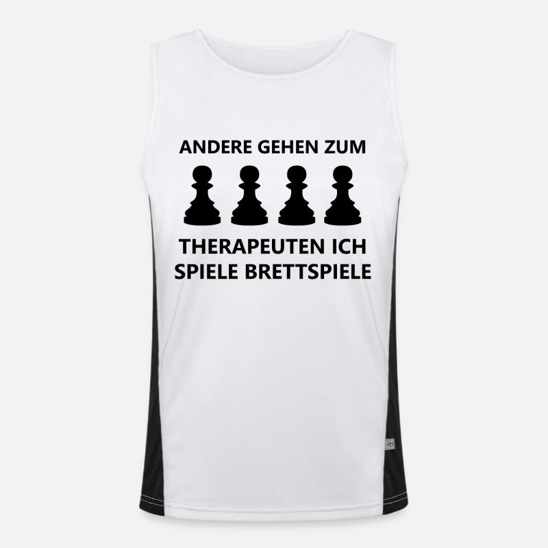 boardgame chess backgammon game night Funktionelles Kontrast-Tank Top für Männer 