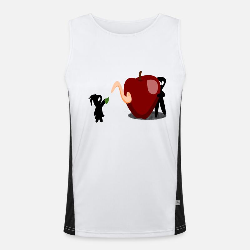 Flecken mit Apfeltinte Funktionelles Kontrast-Tank Top für Männer 