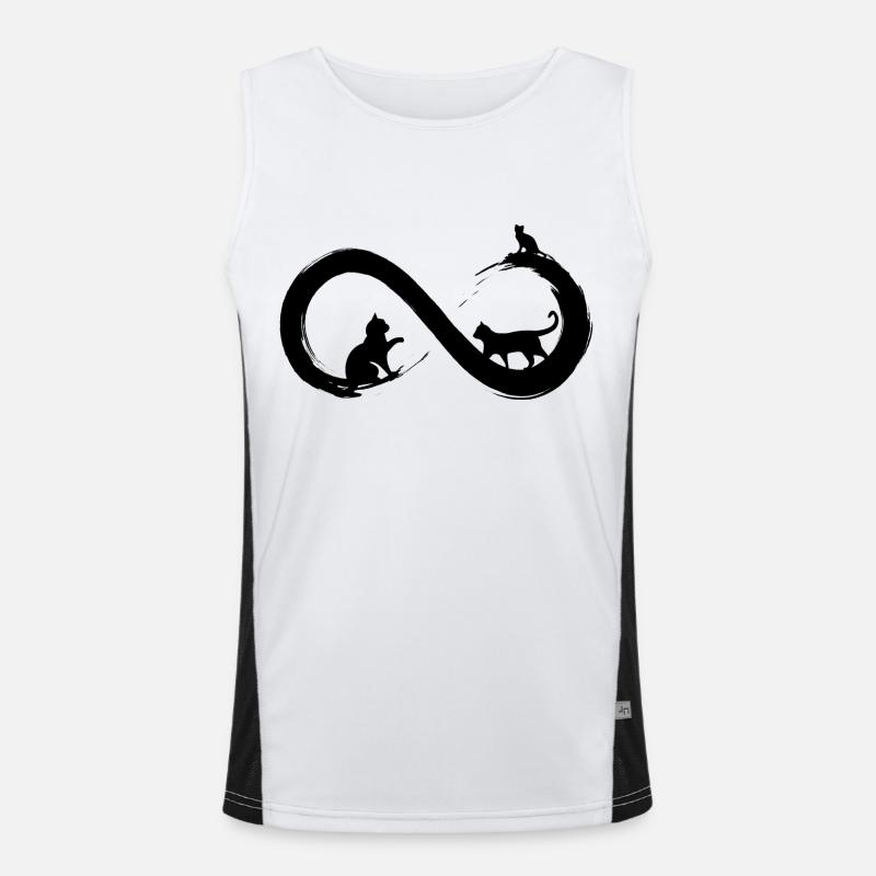 Infinity-Katze Funktionelles Kontrast-Tank Top für Männer 
