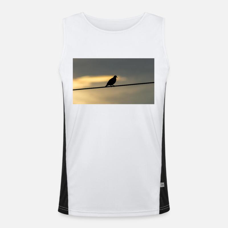 Taube Funktionelles Kontrast-Tank Top für Männer 