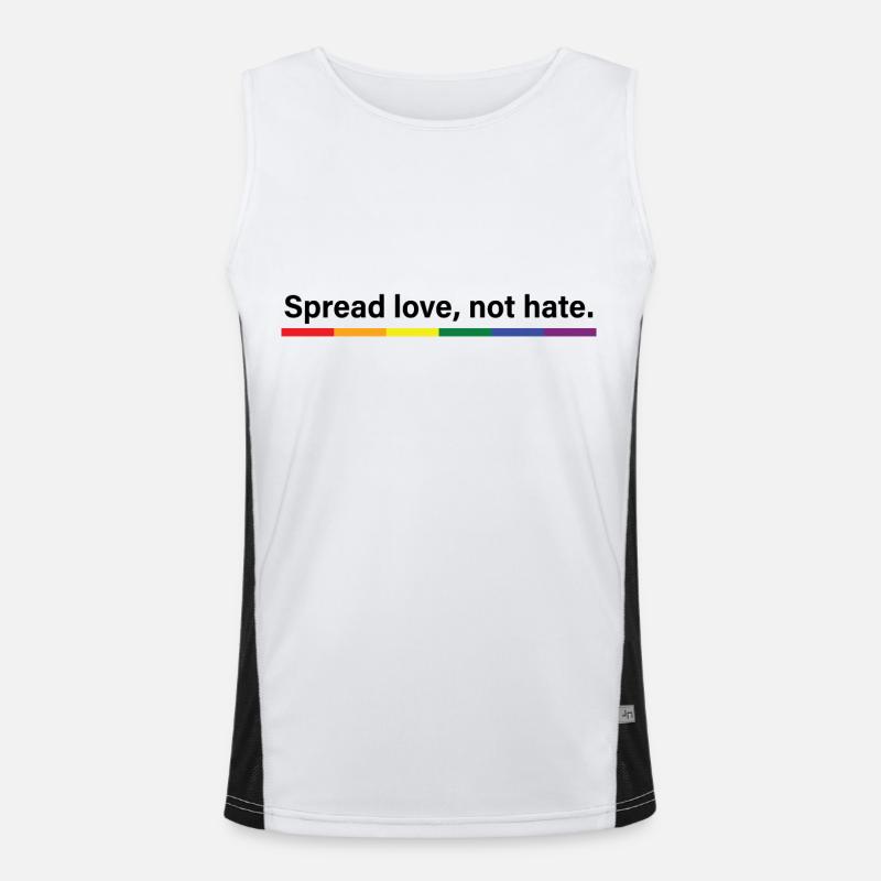 Spread love, not hate Men's Functional Contrast Tank Top 