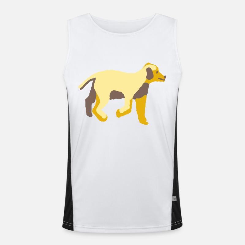 Hund Funktionelles Kontrast-Tank Top für Männer 