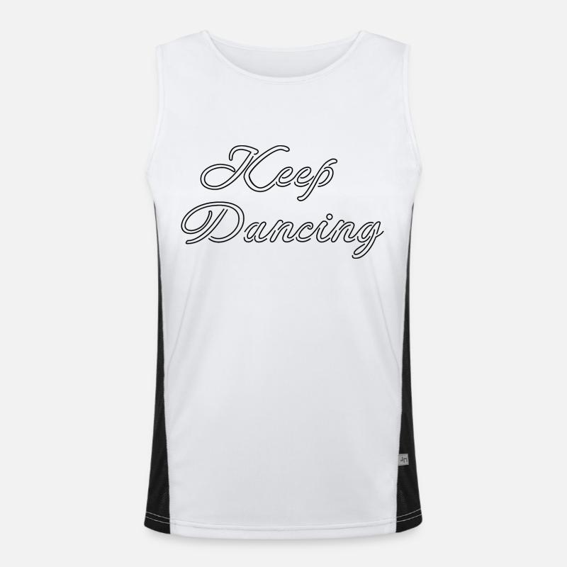 Dancing Dance Music - Men's Functional Contrast Tank Top - white/black