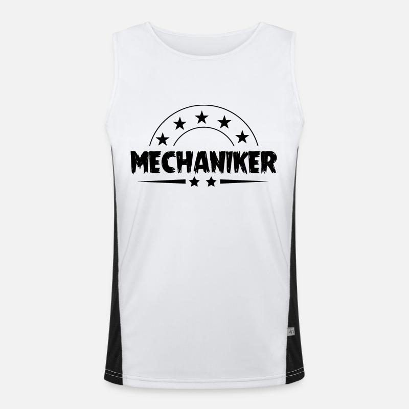 Mechaniker Beruf Funktionelles Kontrast-Tank Top für Männer 
