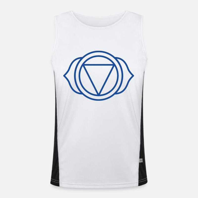 BEWUSSTSEIN-INTUITION | 6. Ajna-Chakra oder Drittes Auge Funktionelles Kontrast-Tank Top für Männer 