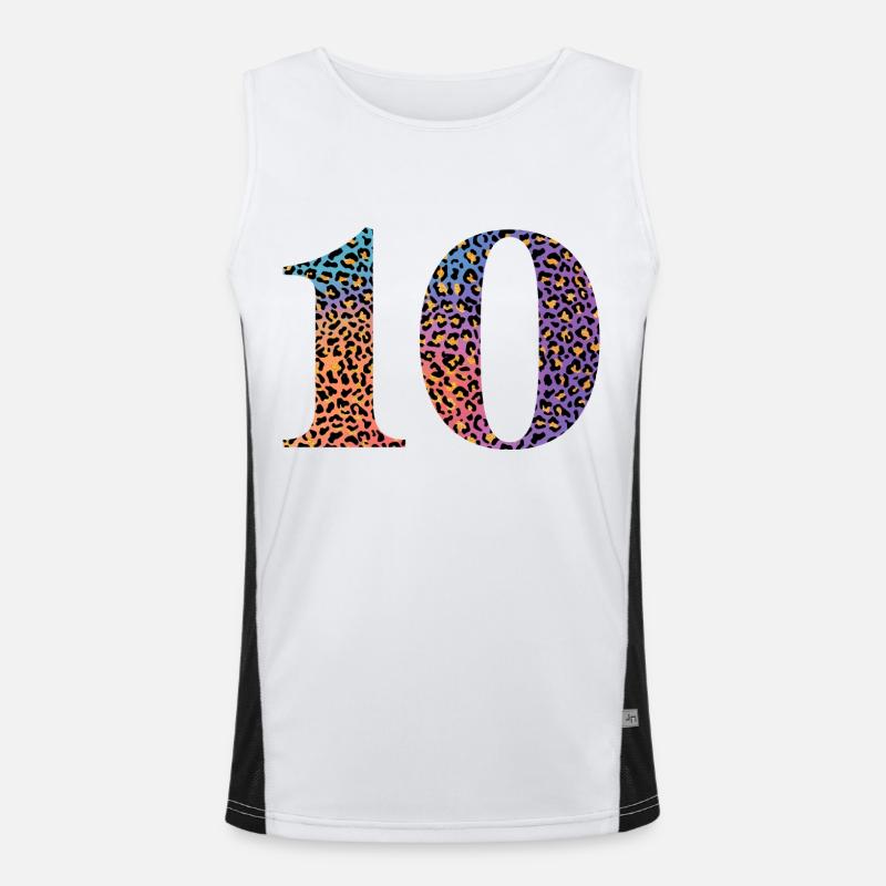 10th Anniversary Leopard Men's Functional Contrast Tank Top 