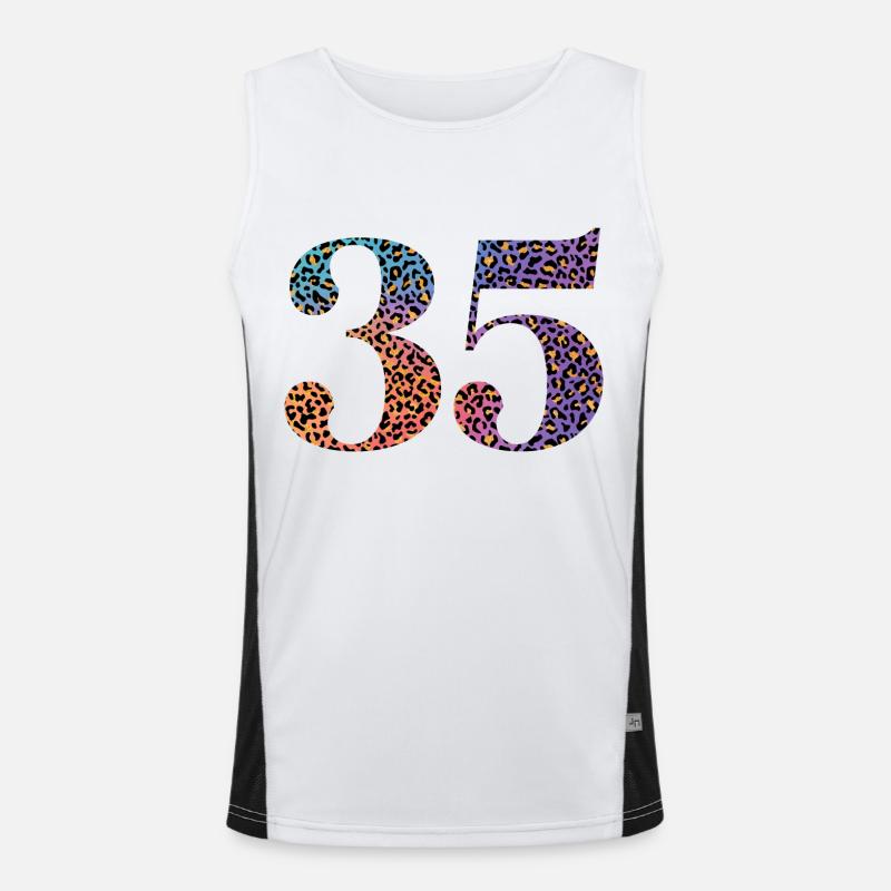35th Anniversary Leopard Men's Functional Contrast Tank Top 