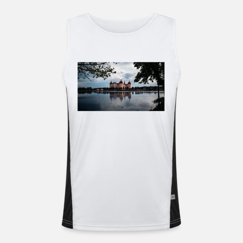 Moritzburger Schloss Dresden Sachsen Funktionelles Kontrast-Tank Top für Männer 