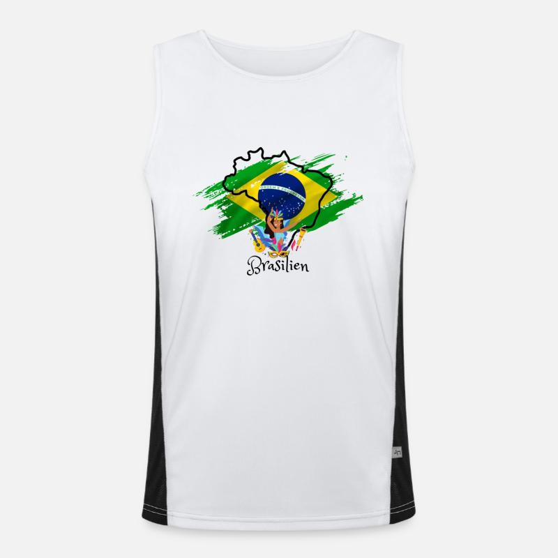 J’adore le Brésil Débardeur respirant contrasté Homme 