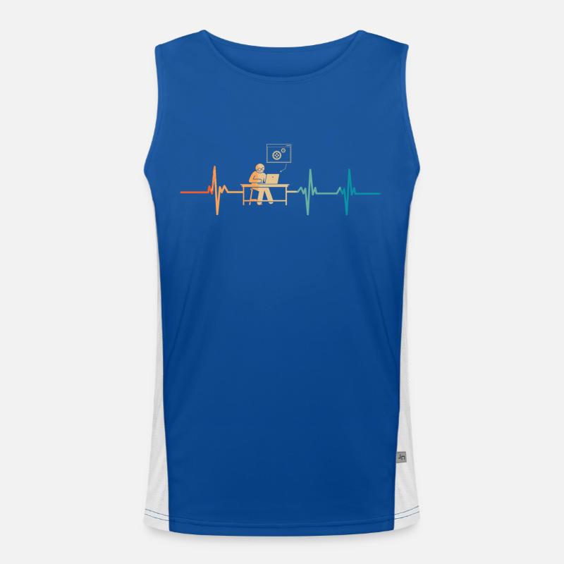 Battement de cœur programmeur Débardeur respirant contrasté Homme 