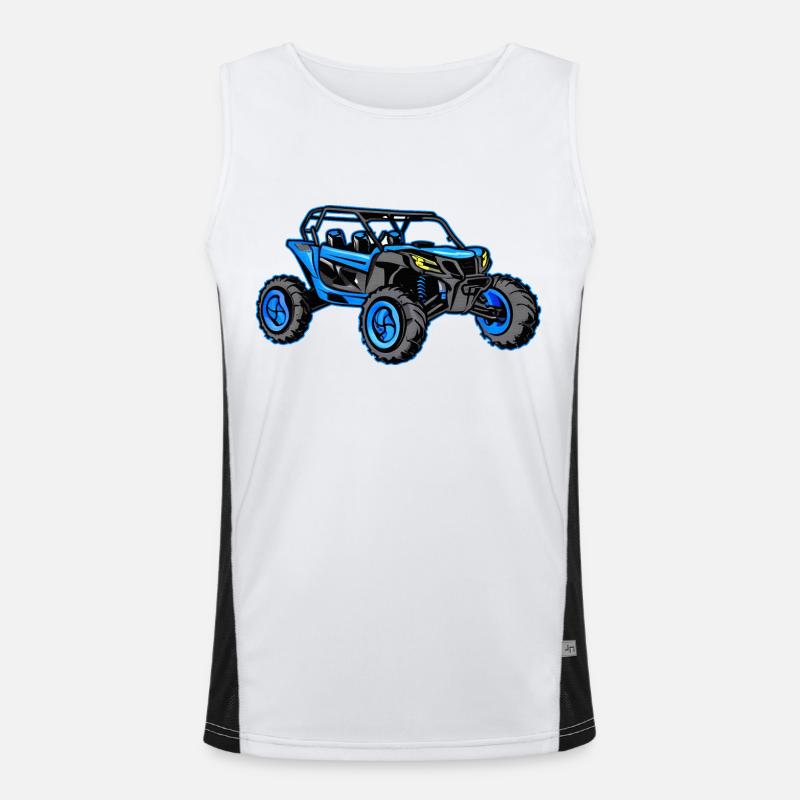 Buggy tout-terrain bleu Débardeur respirant contrasté Homme 