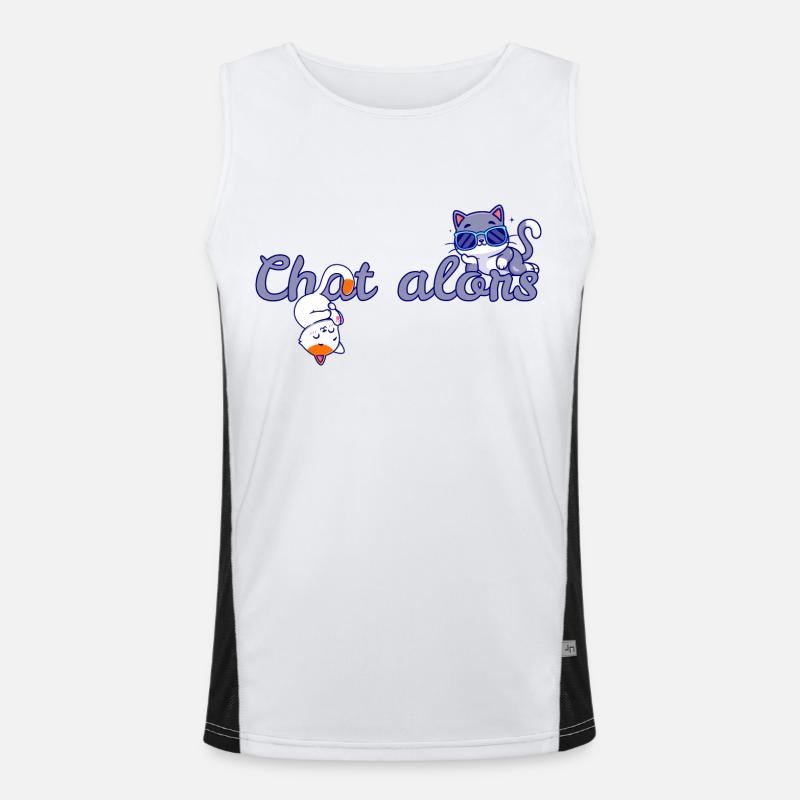 Chat then Men's Functional Contrast Tank Top 