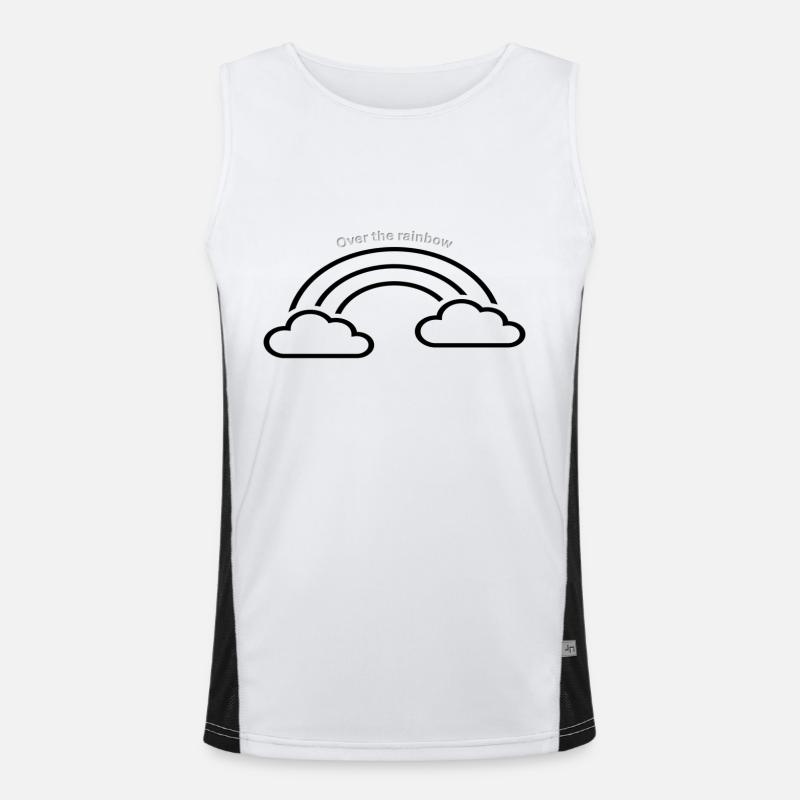OVER THE RAINBOW Funktionelles Kontrast-Tank Top für Männer 