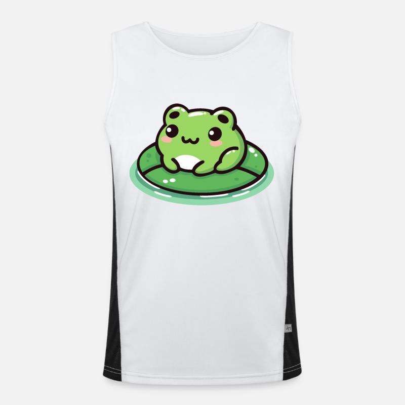Grenouille sur Lilypad : Tout simplement adorable Débardeur respirant contrasté Homme 
