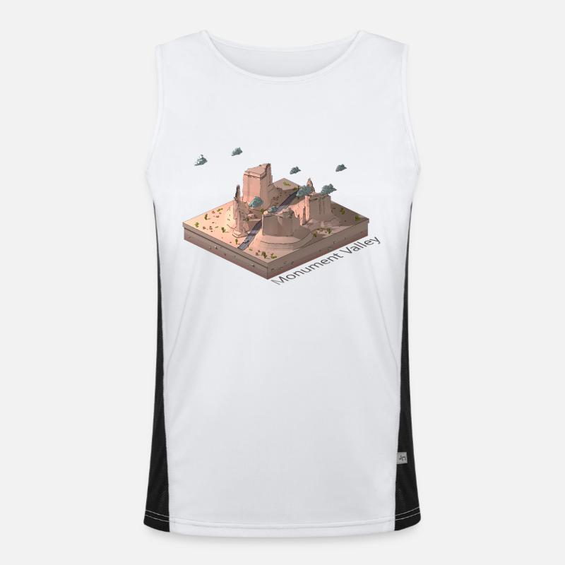 Monument Valley géométrique low poly Débardeur respirant contrasté Homme 