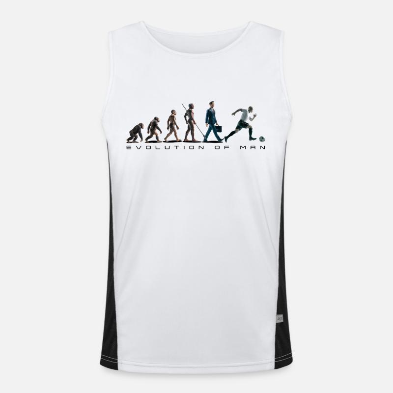 Evolution Fussball Zeichenfläche 1 Funktionelles Kontrast-Tank Top für Männer 