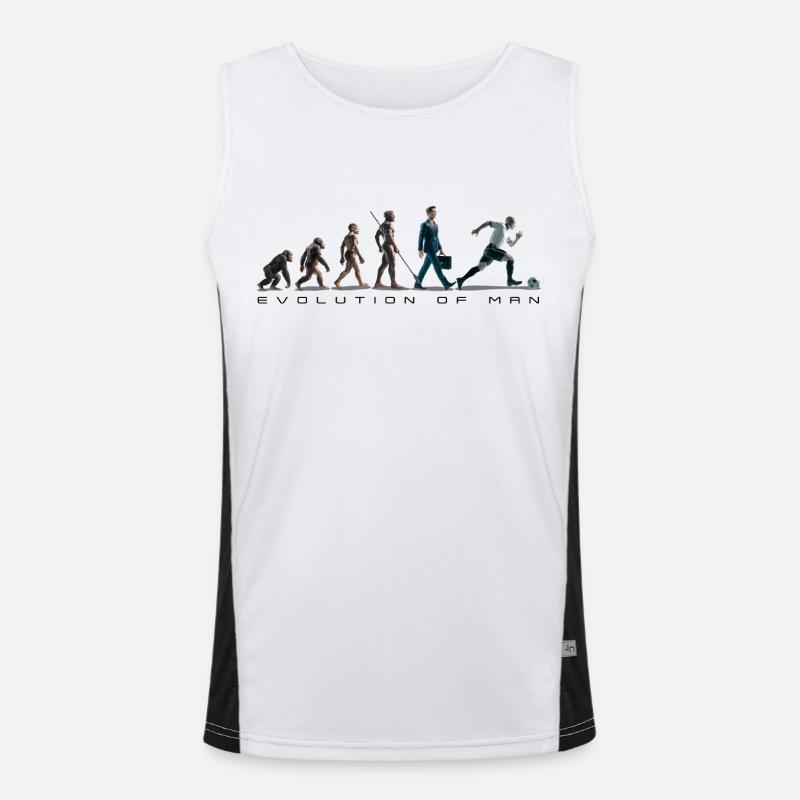 Evolution Football Artboard 1 Copy - Men's Functional Contrast Tank Top  - white/black