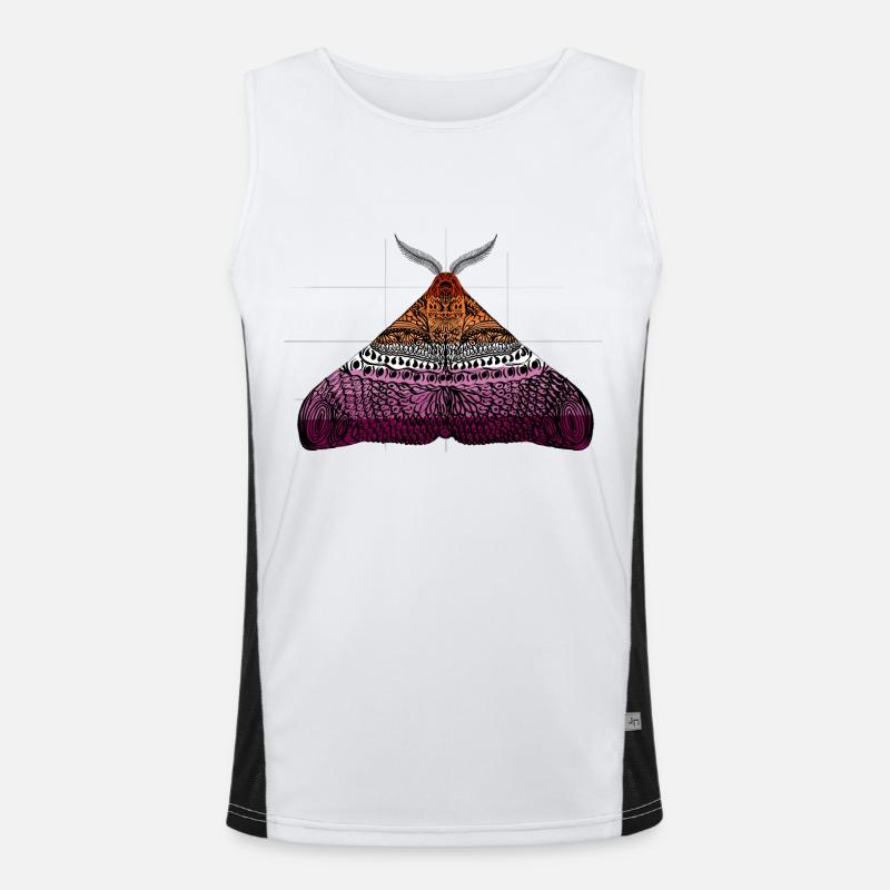 Lesbisch pride Motte Motiv A Funktionelles Kontrast-Tank Top für Männer 