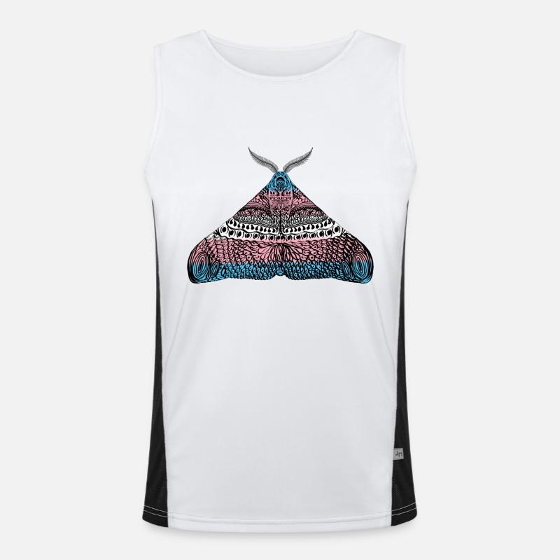 Transgender pride Motte Funktionelles Kontrast-Tank Top für Männer 
