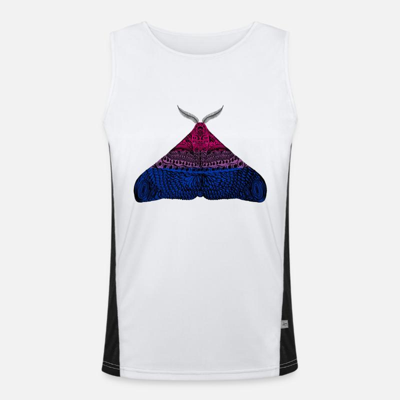 Bisexual pride moth Men's Functional Contrast Tank Top 