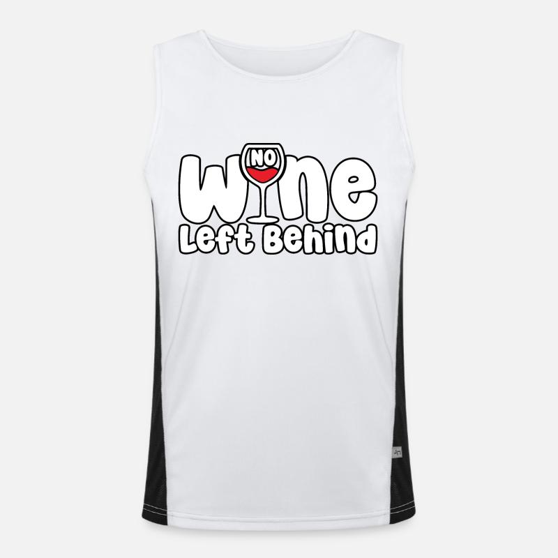 No wine Left Behind Men's Functional Contrast Tank Top 