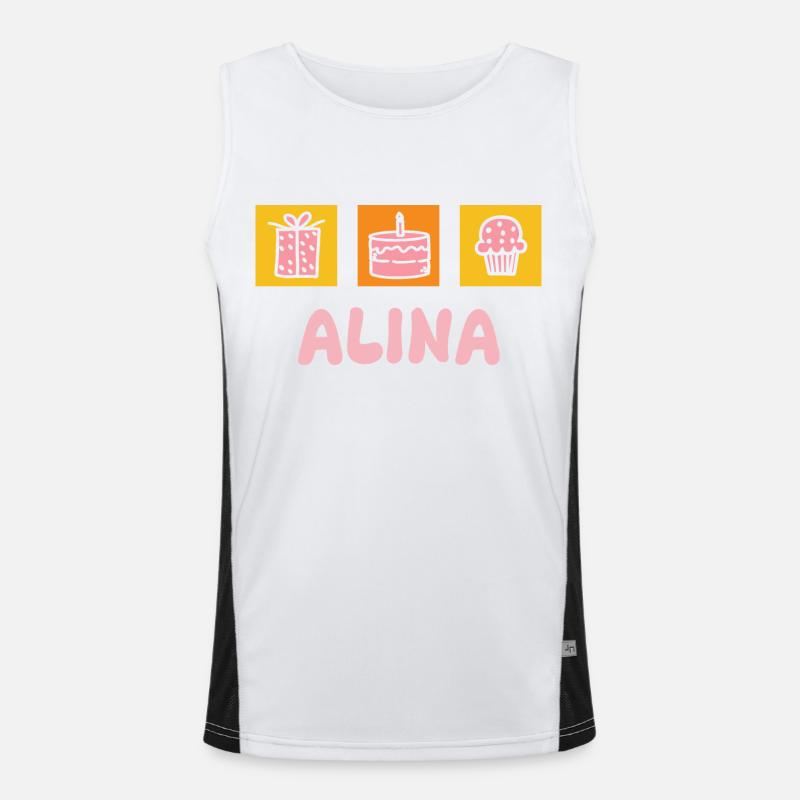 Alina as a first name Men's Functional Contrast Tank Top 