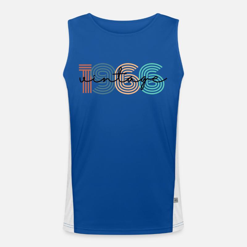 1966 Vintage Retro Men's Functional Contrast Tank Top 