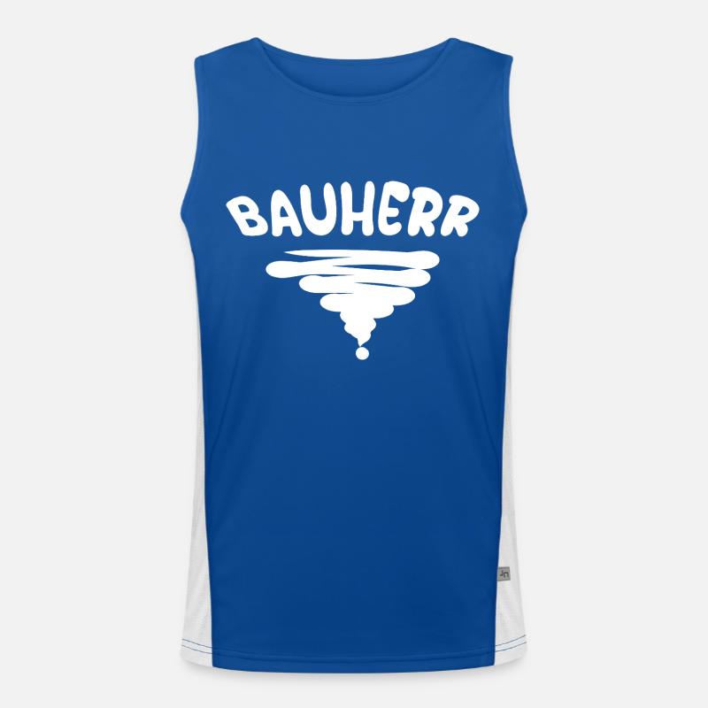 Bauherr als Beruf Funktionelles Kontrast-Tank Top für Männer 