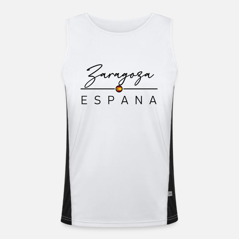 Spain - Zaragoza - Saragossa - Spanien - Espana Funktionelles Kontrast-Tank Top für Männer 