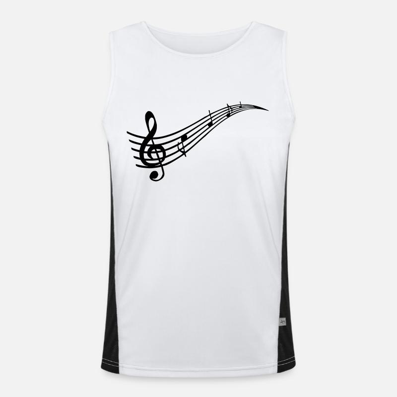 Notation - Men's Functional Contrast Tank Top  - white/black
