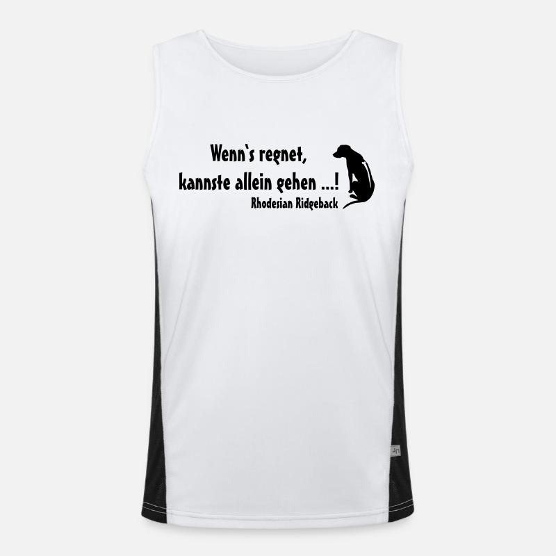 Rhodesian Ridgeback Regen Funktionelles Kontrast-Tank Top für Männer 