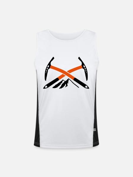 Bergsteiger - Funktionelles Kontrast-Tank Top für Männer  - Weiß/Schwarz