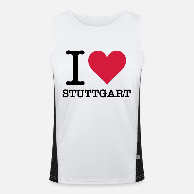 I Love Stuttgart Men's Functional Contrast Tank Top 