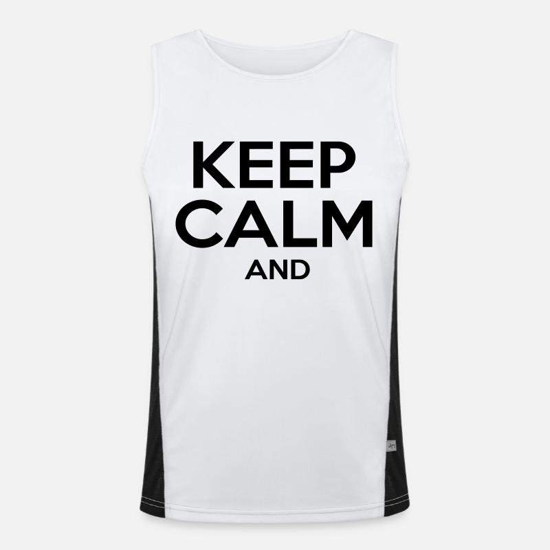 KEEP CALM AND Débardeur respirant contrasté Homme 