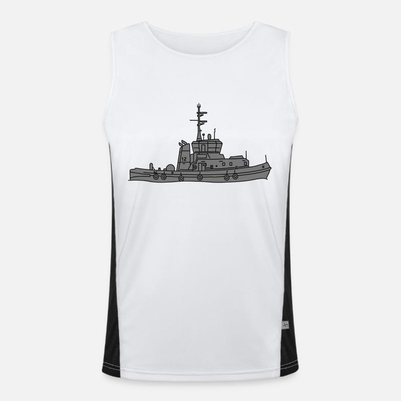 Schlepper Schleppschiff 2 Funktionelles Kontrast-Tank Top für Männer 