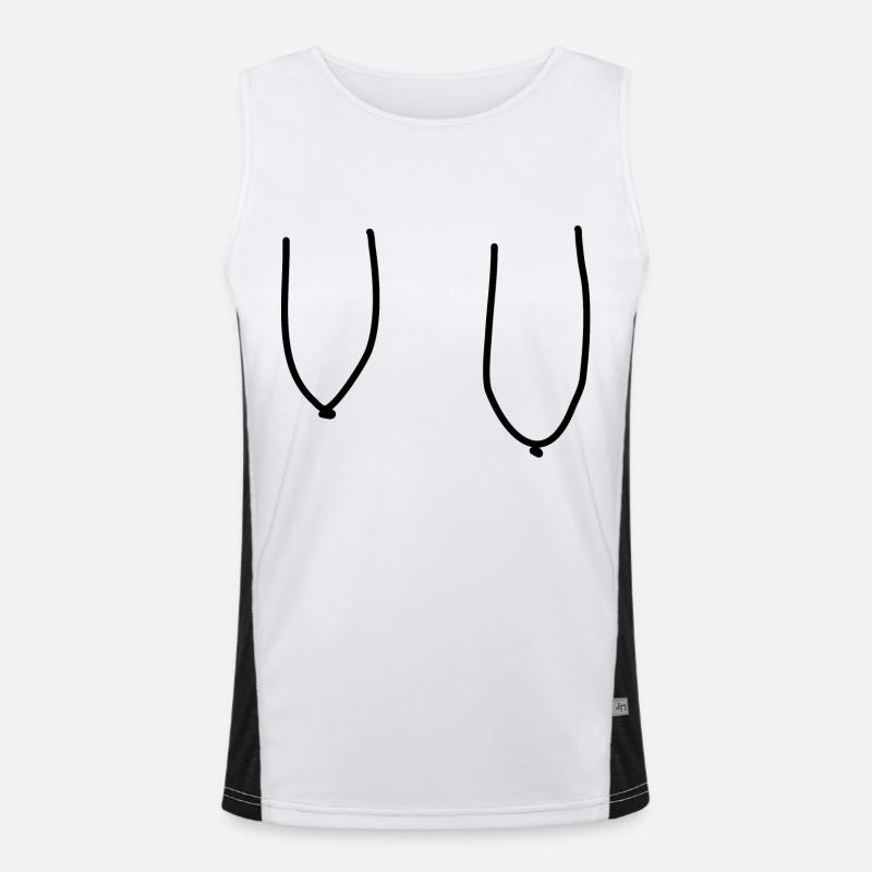 Sexy Hängend Brüste Titten Möpse Melonen Geschenk Funktionelles Kontrast-Tank Top für Männer 