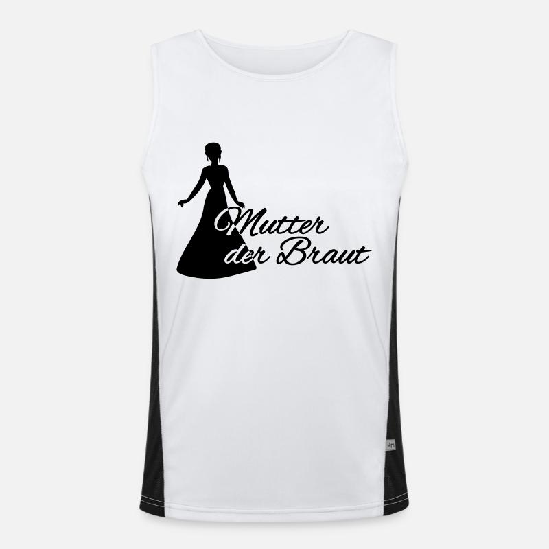 Mutter der Braut Funktionelles Kontrast-Tank Top für Männer 