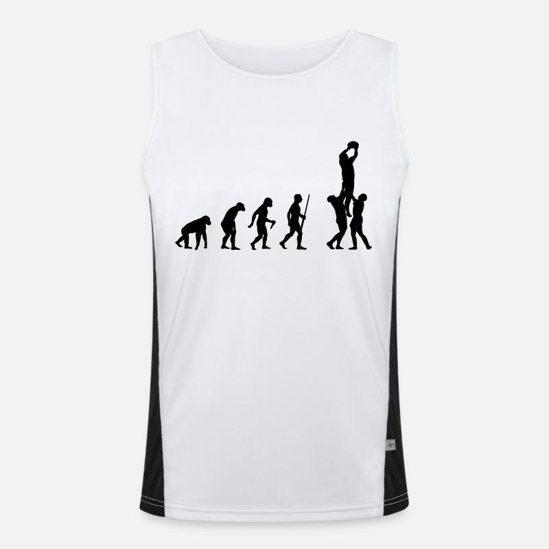 Evolution Rugby - Men's Functional Contrast Tank Top  - white/black